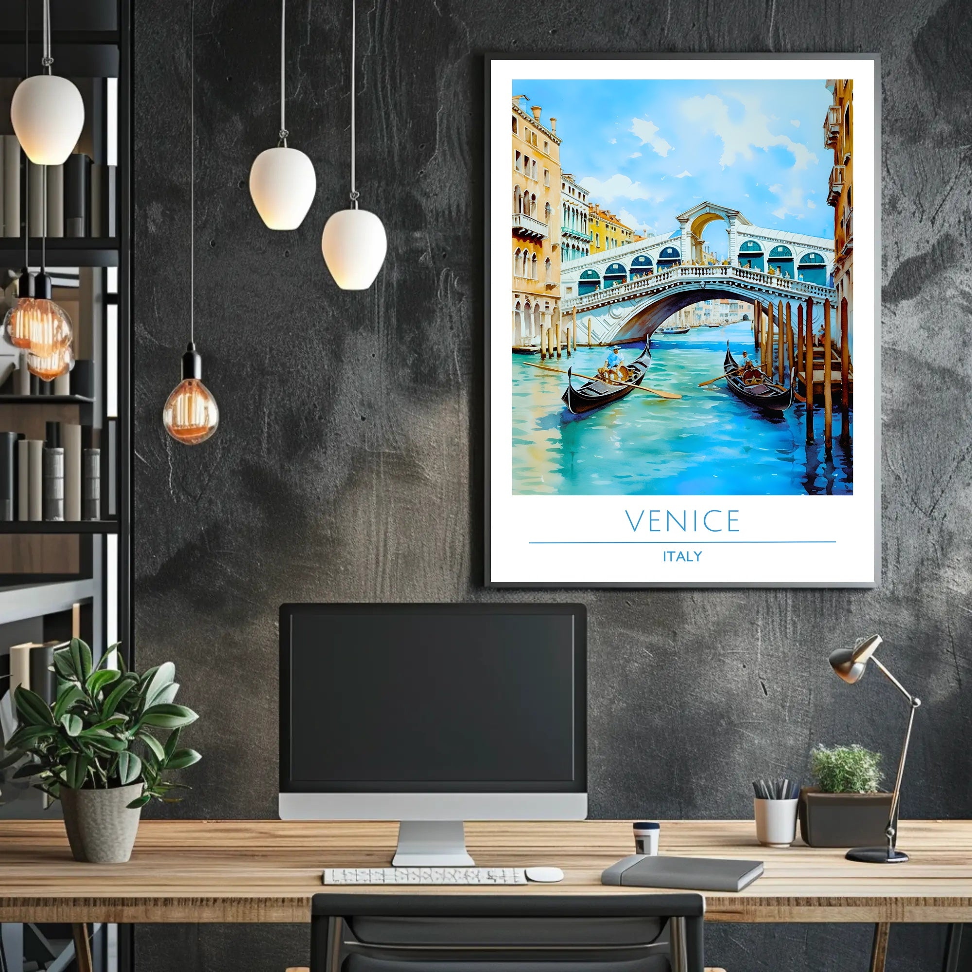 Gondolas on the Grand Canal Poster