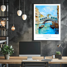 Gondolas on the Grand Canal Poster