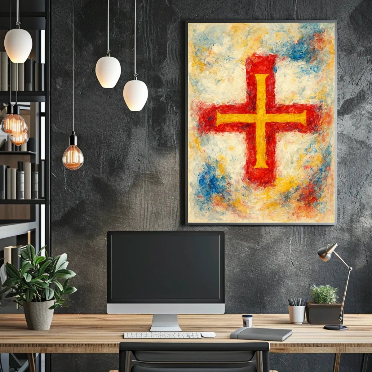Vibrant Cross Poster