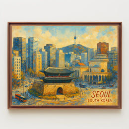 Seoul Cityscape Poster