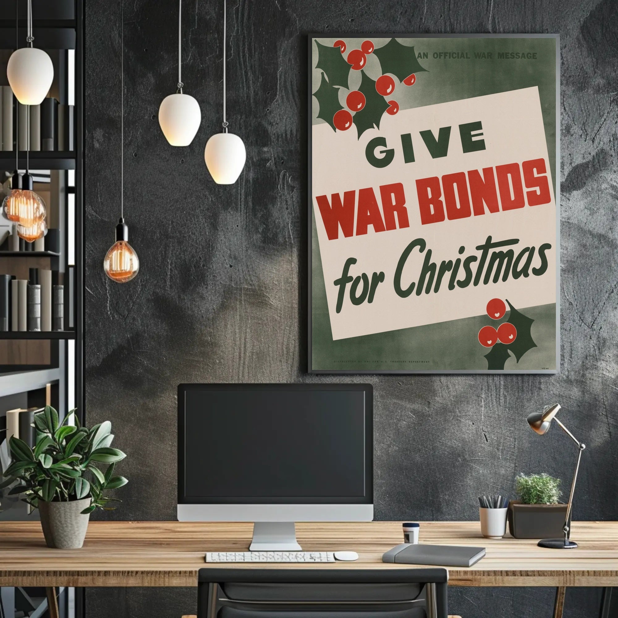 Give War Bonds for Christmas Poster Art Print PosterGoat