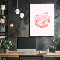 Lucky Girl Heart Cake Poster - Artistic or Abstract Poster PosterGoat