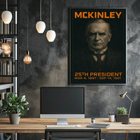 William McKinley 25th President of the United States Techno Schematic Poster