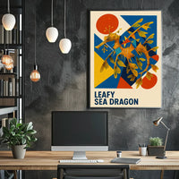 Leafy Sea Dragon Marine Life Art Poster
