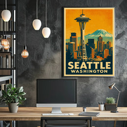 Seattle Skyline Poster
