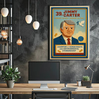 Jimmy Carter 39th President Wall Art Vintage Print PosterGoat