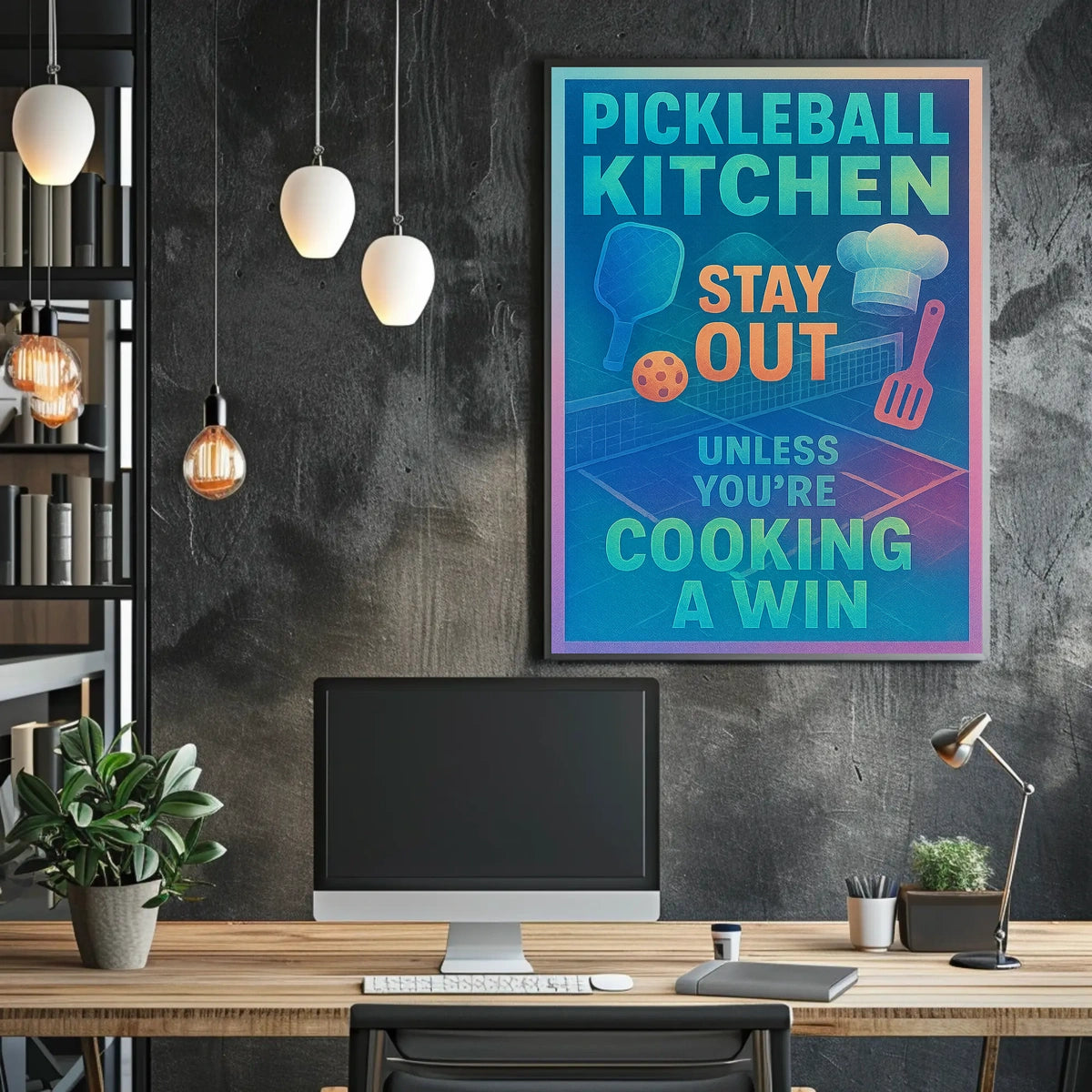 Pickleball Kitchen Humor Poster