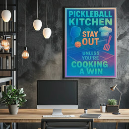 Pickleball Kitchen Humor Poster