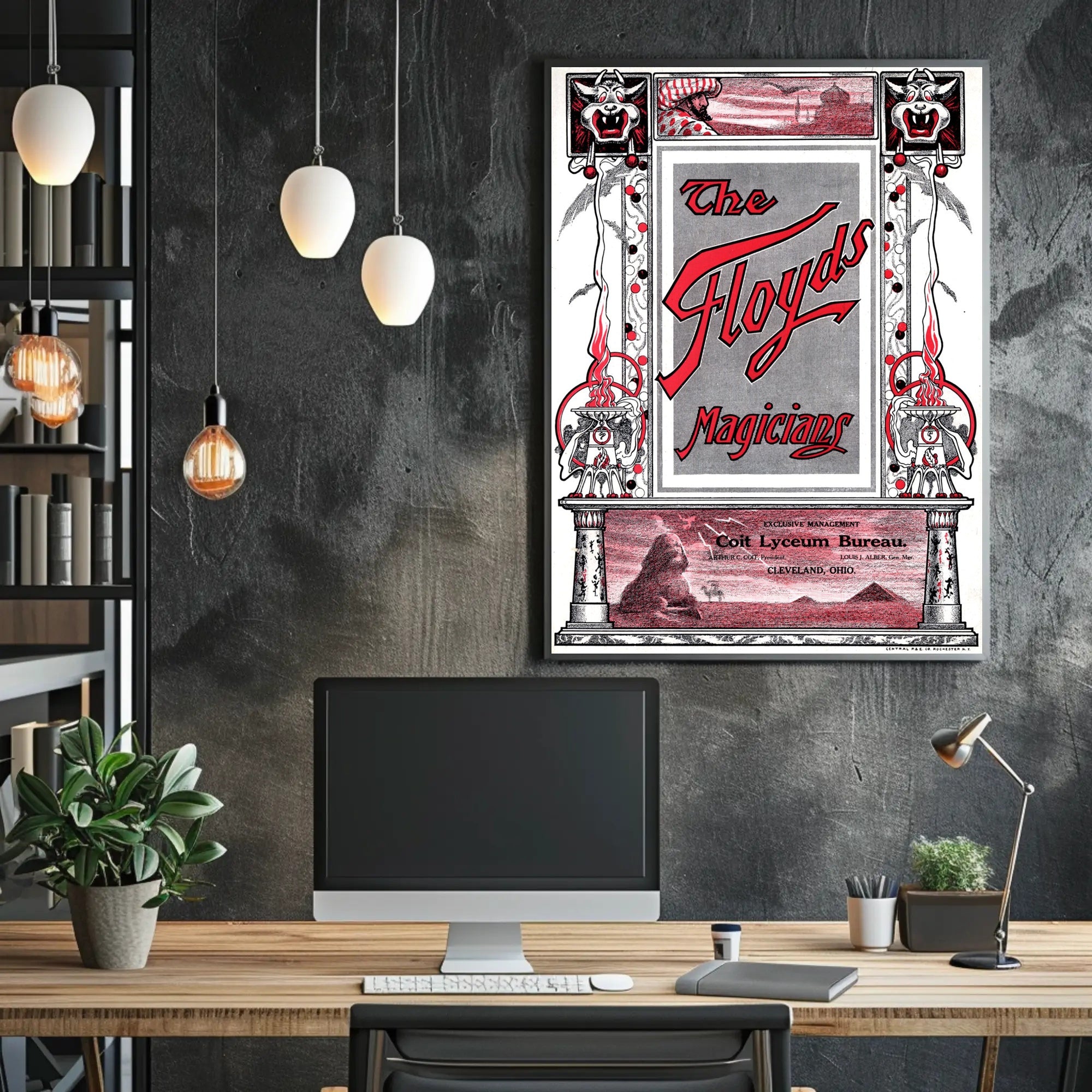 The Floyds Magic Show Art Nouveau Cultural Poster