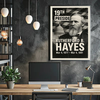 Rutherford B. Hayes 19th President of the United States Digital Montaje Poster