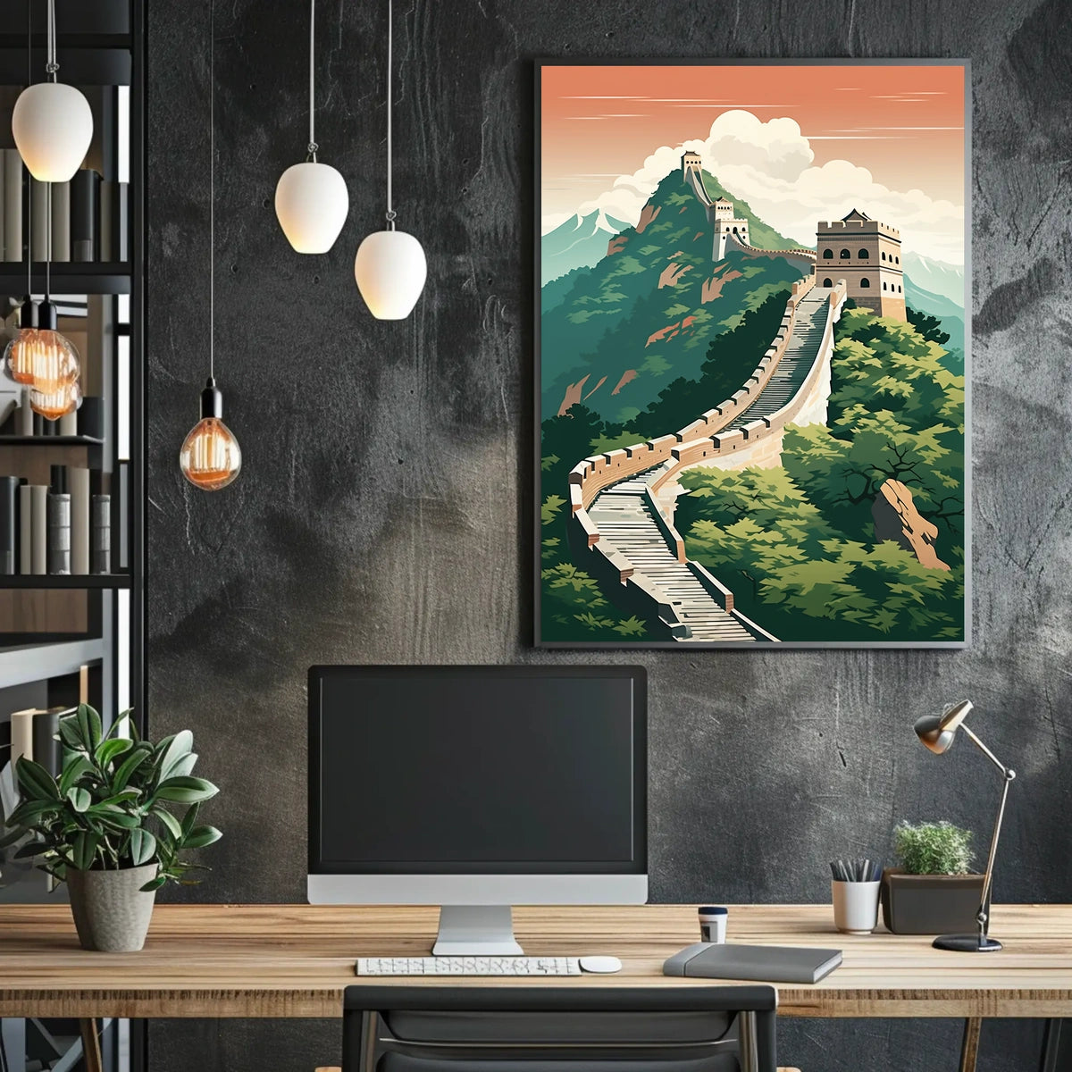 Great Wall of China Travel Adventure Poster