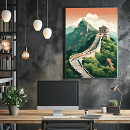 Great Wall of China Travel Adventure Poster