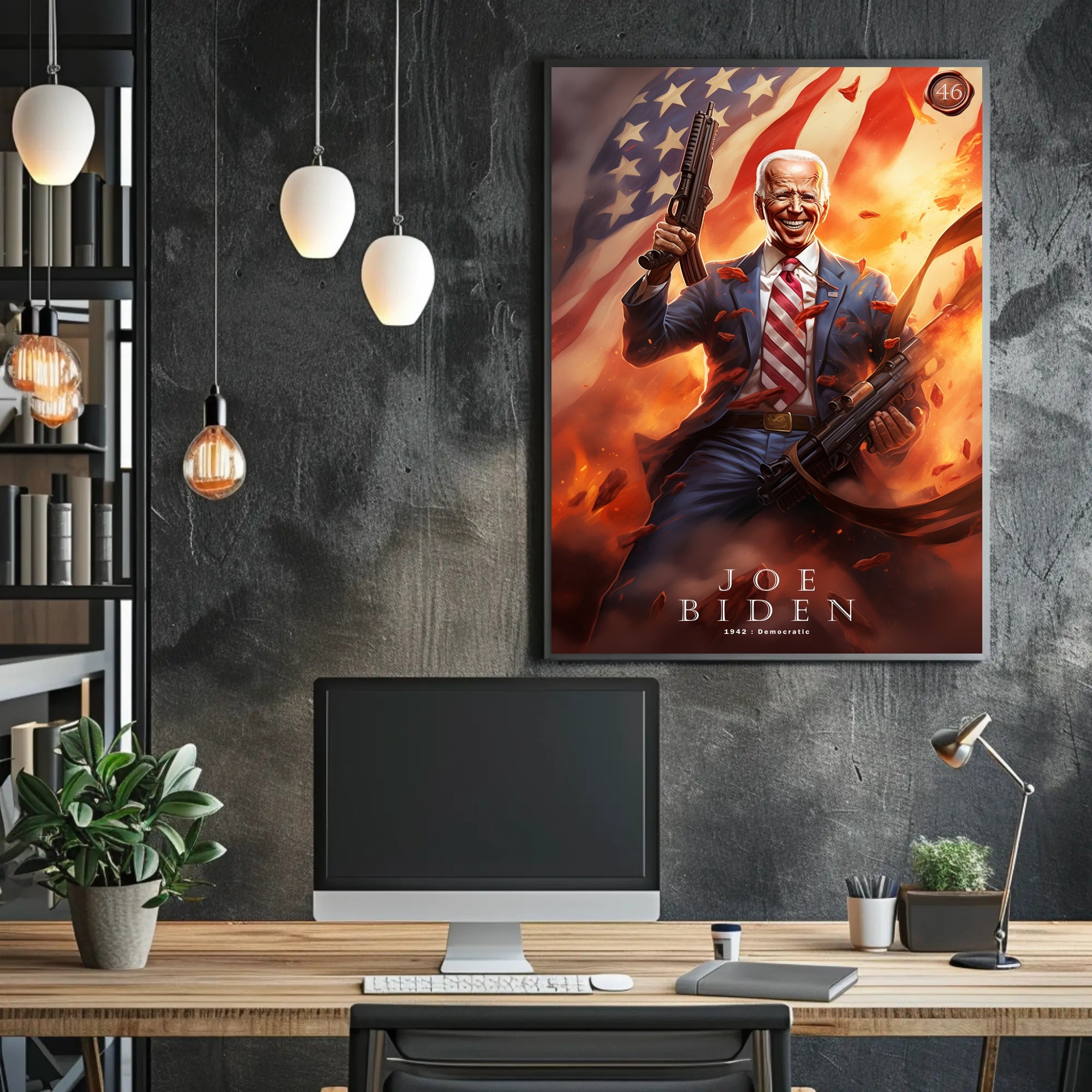 Joe Biden 46th President Funny Patriotic Poster