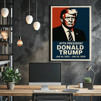 Donald Trump Patriotic Resolute Visionary Cinematic Poster