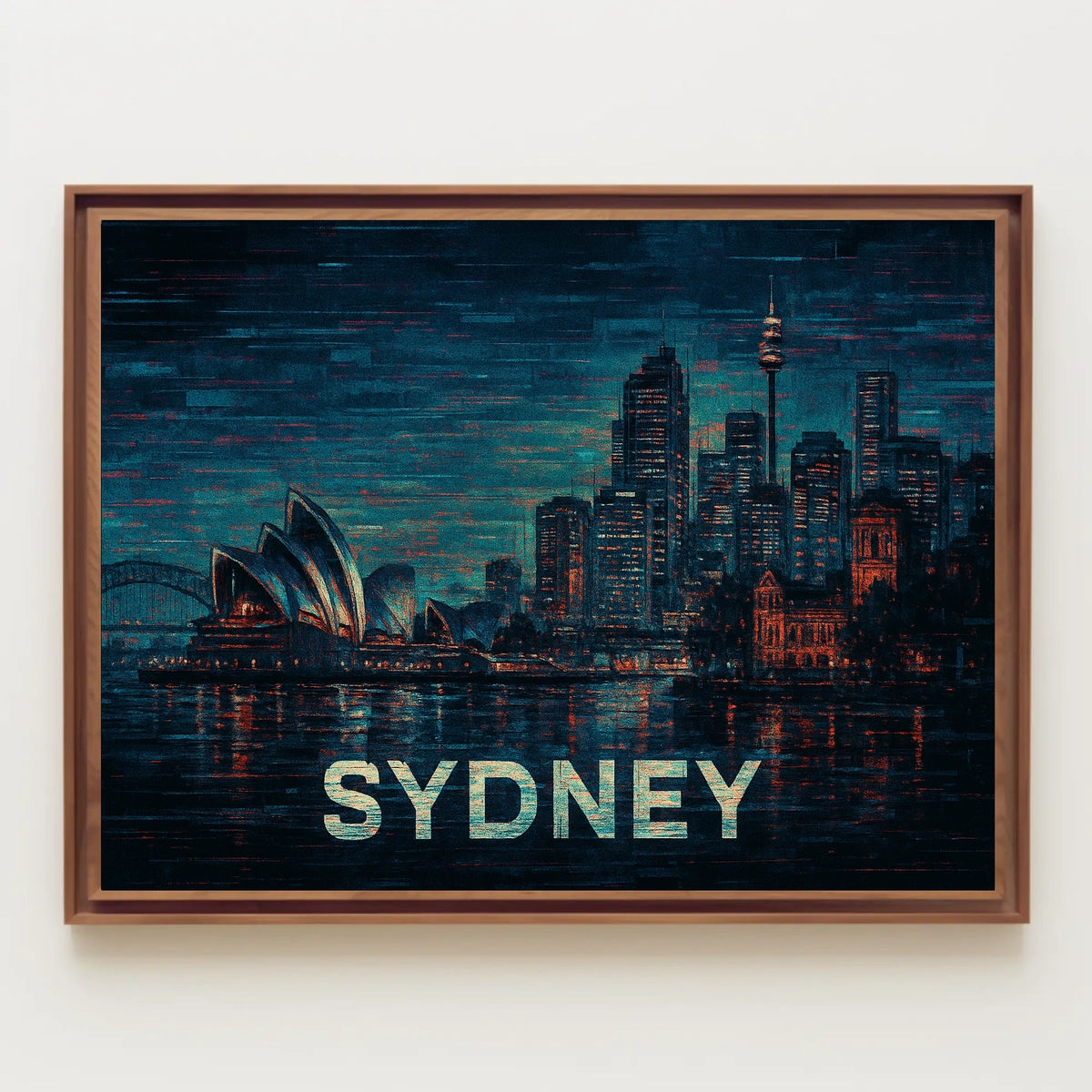 Sydney Skyline at Night Poster
