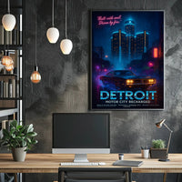 Detroit Motor City Recharged Wall Art Print PosterGoat