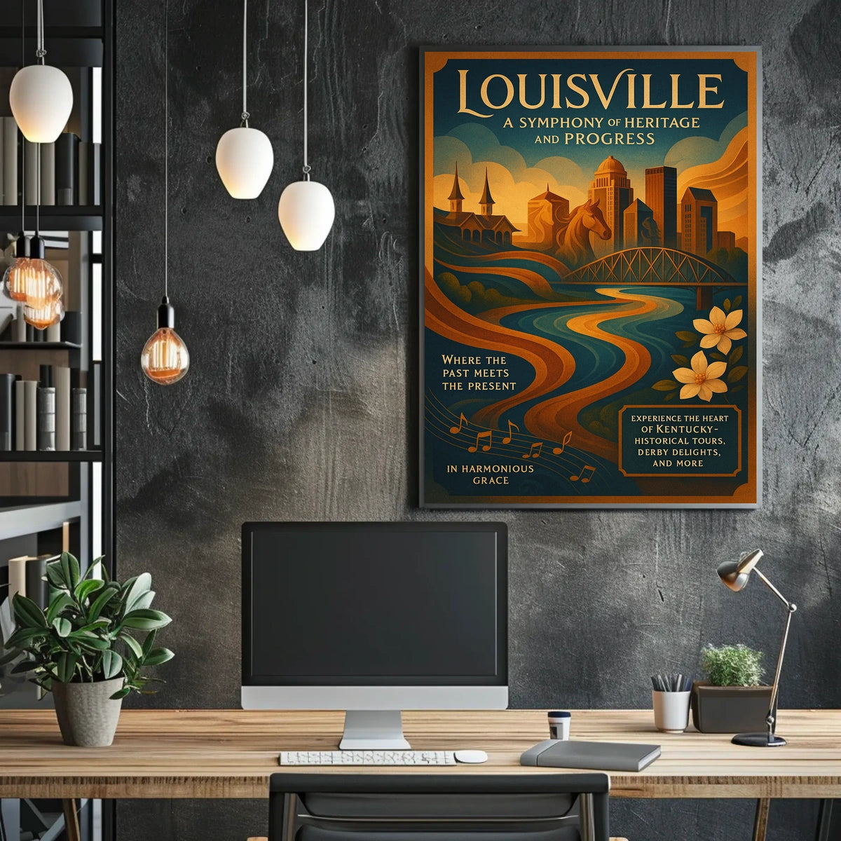 Louisville A Symphony of Heritage and Progress Poster