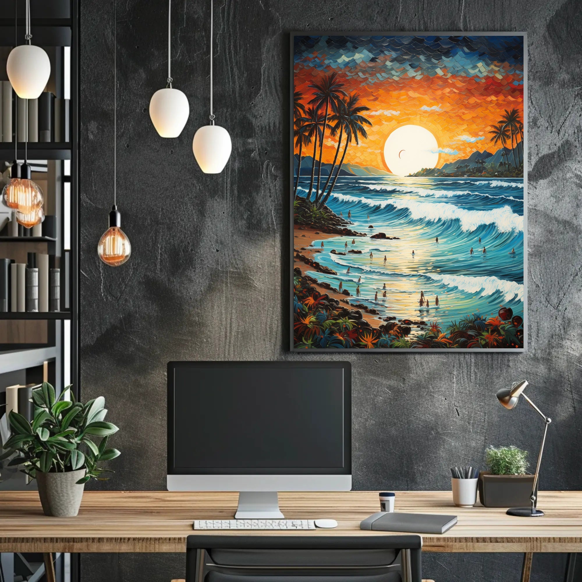 Vibrant Sunset Beach Poster