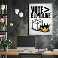 Democracy Versus Monarchy Political or Propaganda Poster