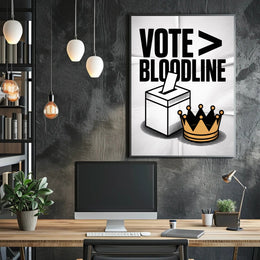 Democracy Versus Monarchy Political or Propaganda Poster