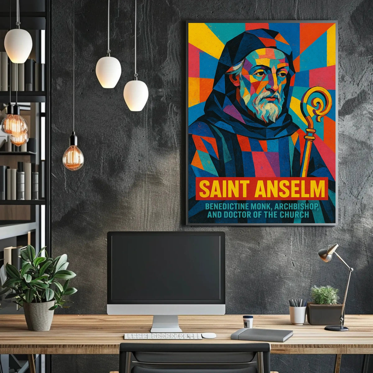 Saint Anselm Benedictine Monk And Poster