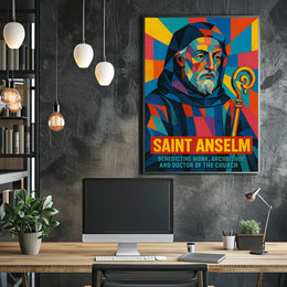 Saint Anselm Benedictine Monk And Poster