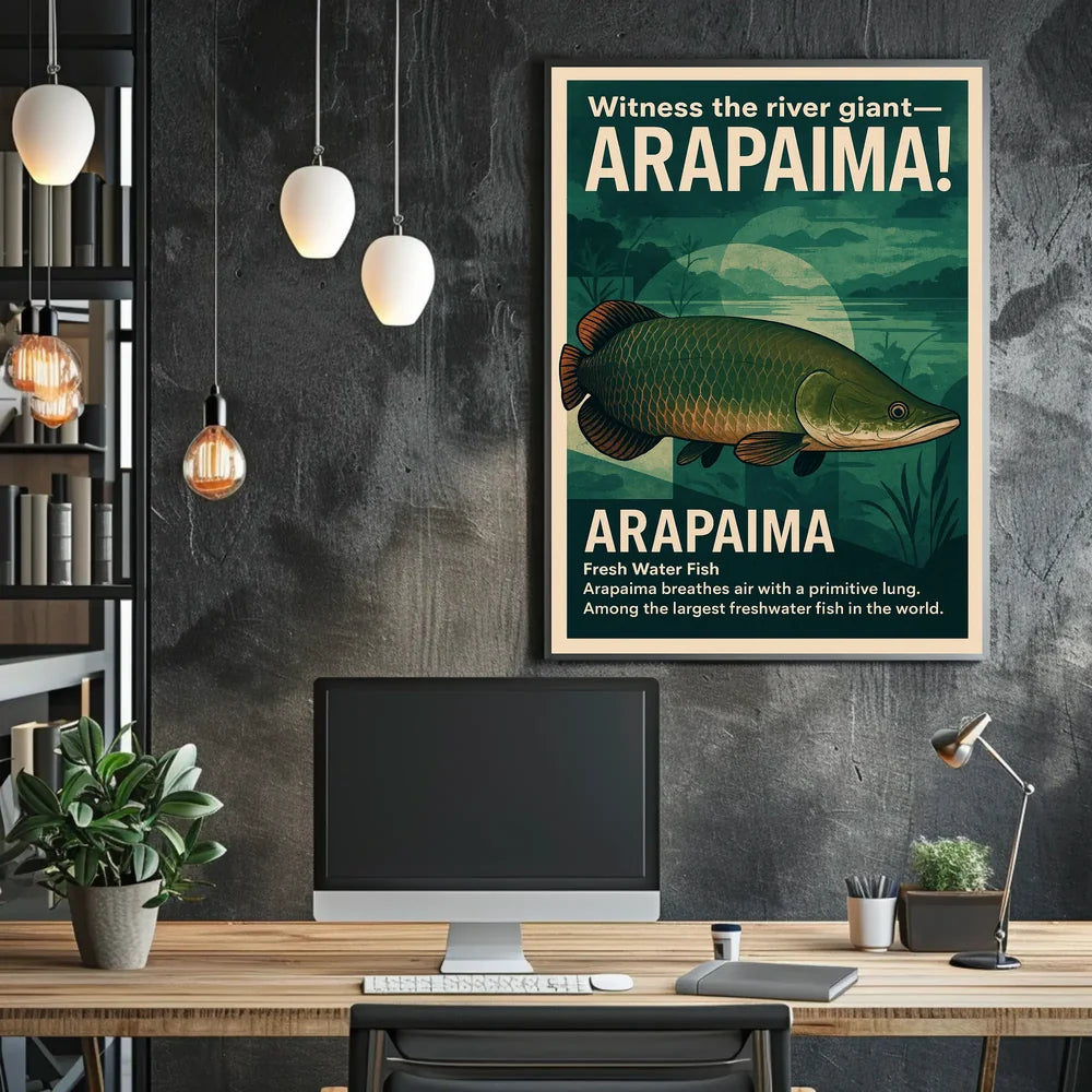 Arapaima: Amazon's Air-Breathing Giant Fish Poster