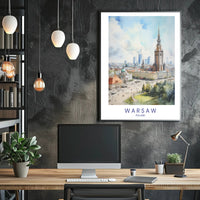 Warsaw Skyline Poster PosterGoat