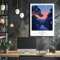 Kyoto Evening Scene Travel Poster