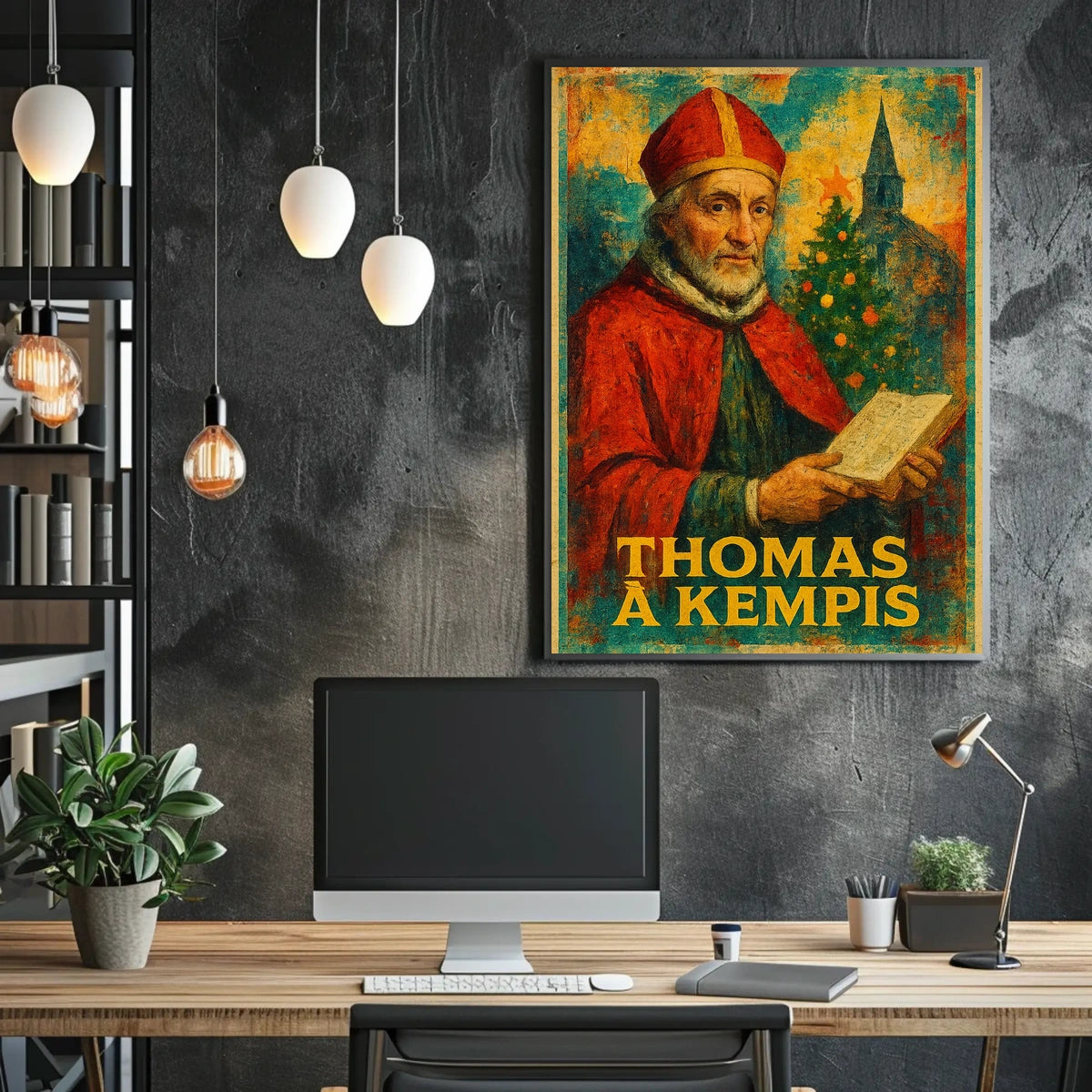 Historic Clergy Christmas Scene: Cultural or Heritage Poster