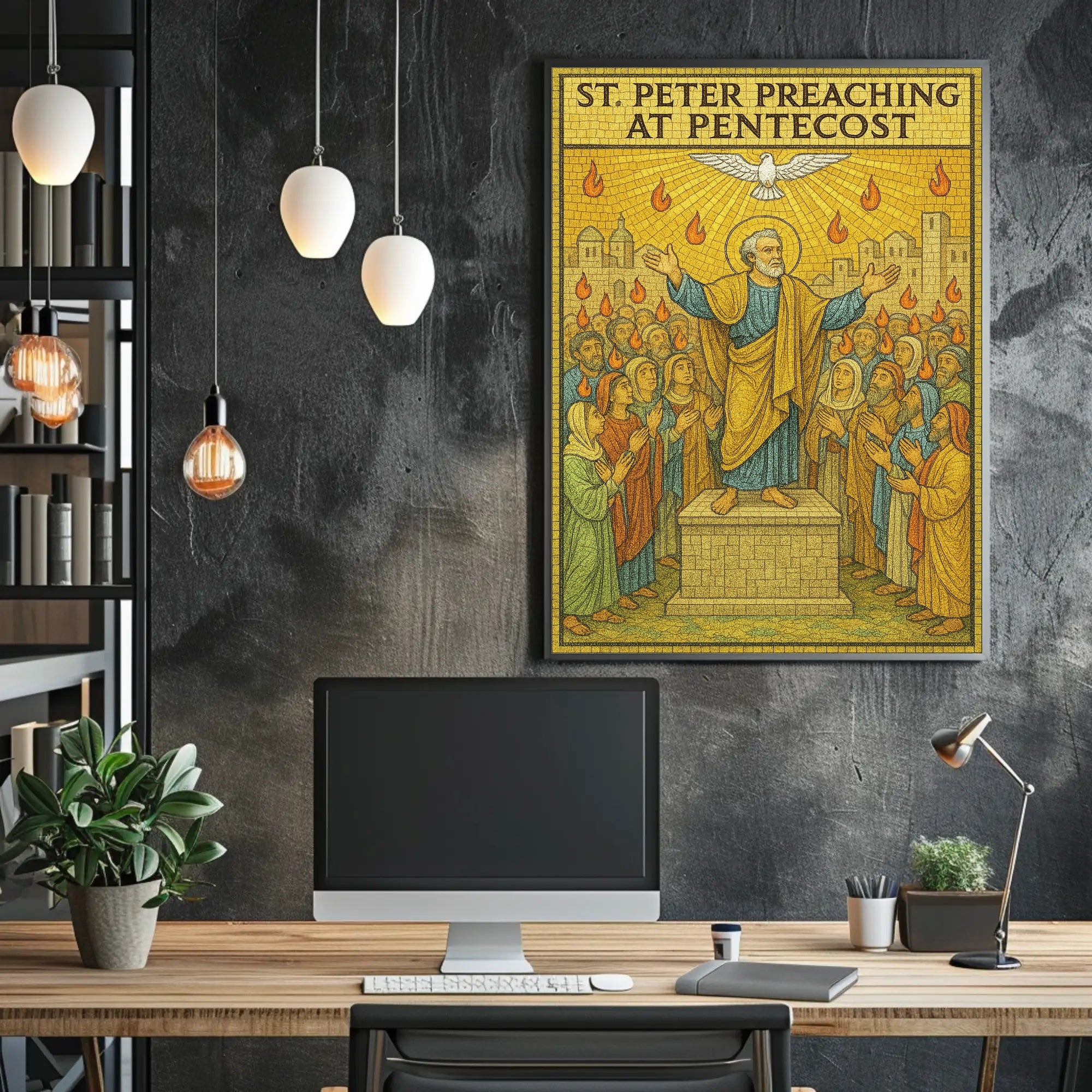 St. Peter Preaching at Pentecost Poster PosterGoat