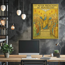 St. Peter Preaching at Pentecost Poster PosterGoat