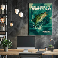 Fishing Adventure Vintage Style Sports Poster