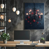 Chandelier Of Roses Poster