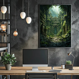 Ancient Ruins In The Jungle Poster