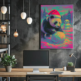 Festive Panda Wonderland Poster