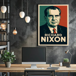 Richard Nixon Portrait Pop Art Realism Cold War Era Heritage Icon Collectors Poster
