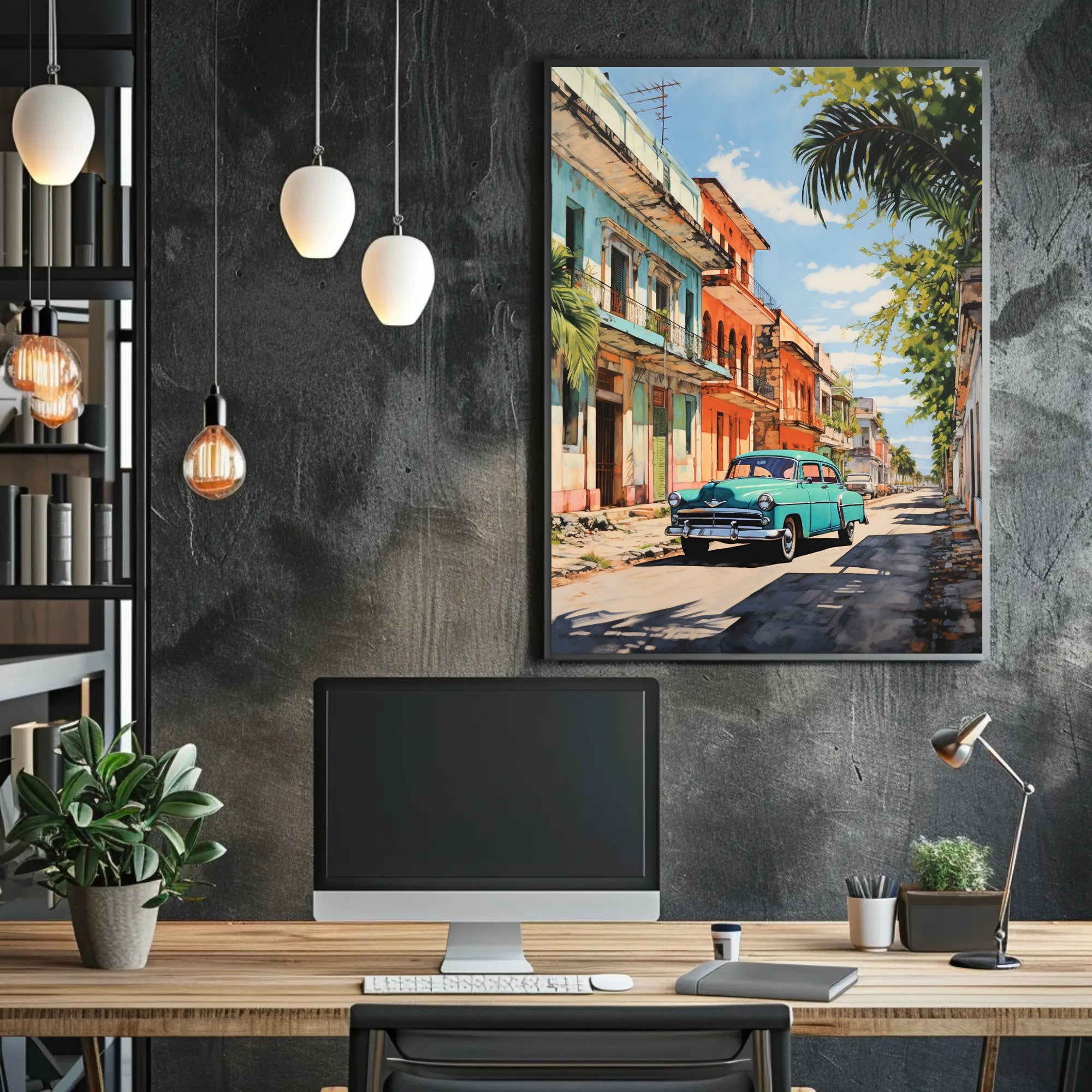 Vintage Vibes On A Sunny Street Vintage Poster