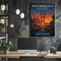 San Francisco Dreams Vintage Travel Poster
