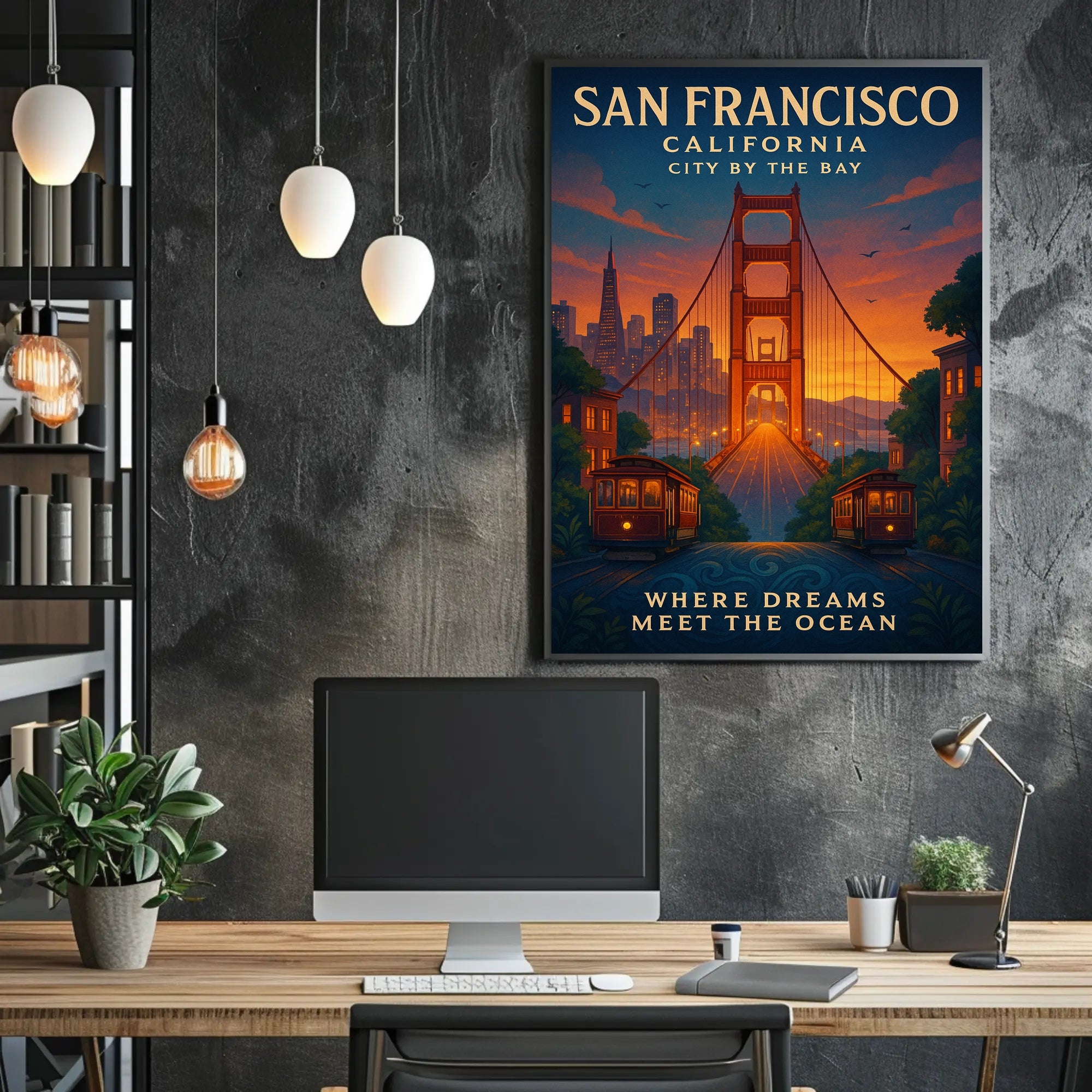 San Francisco Dreams Vintage Travel Poster