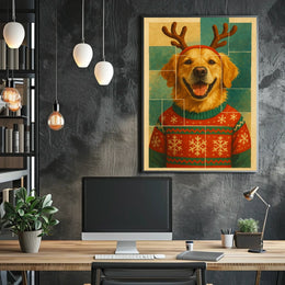 Festive Canine Cheer Poster