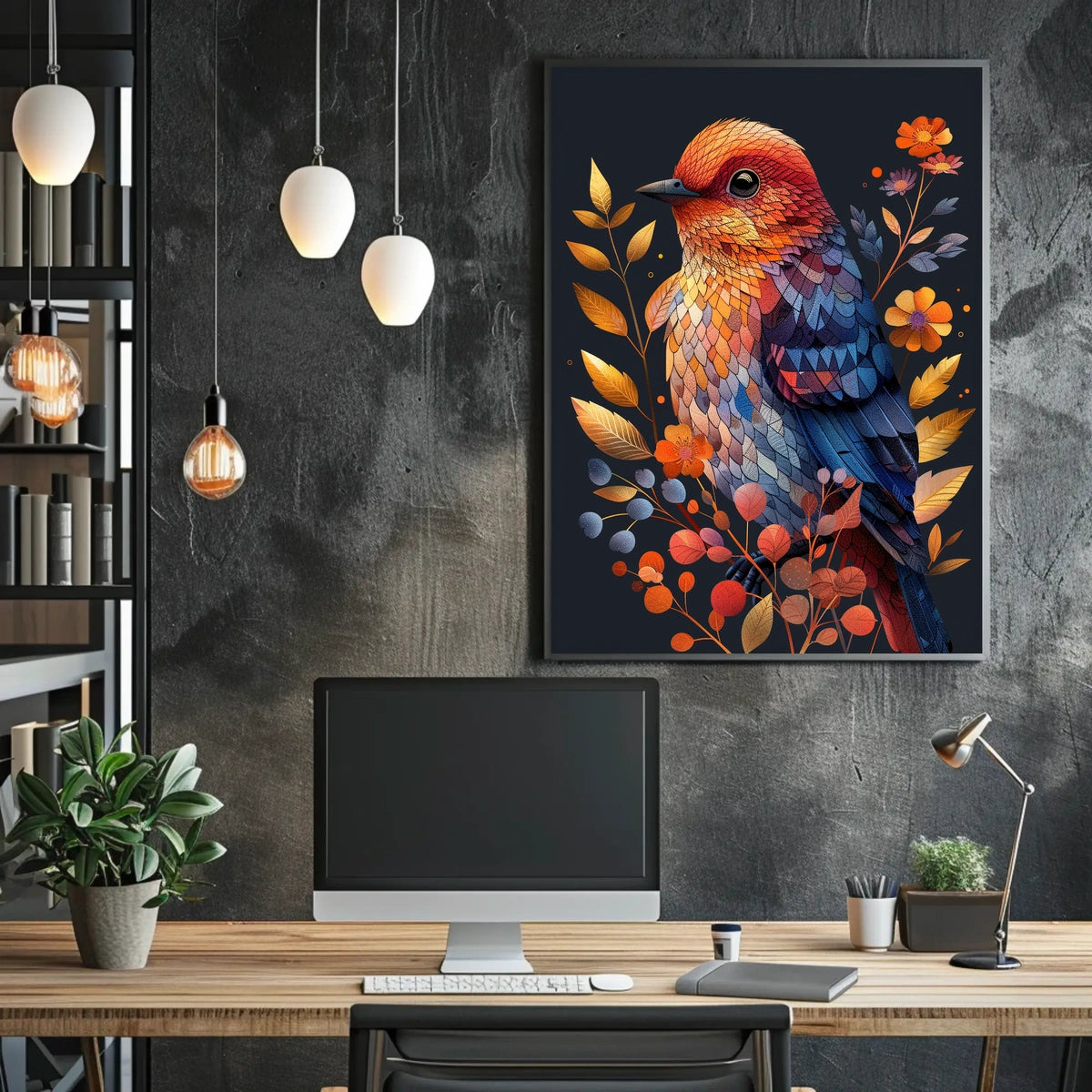 Vibrant Bird Illustration Poster