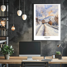 Siberia Winter Scene: Serene Travel Poster PosterGoat