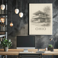 Ohio Architectural Sketch Poster