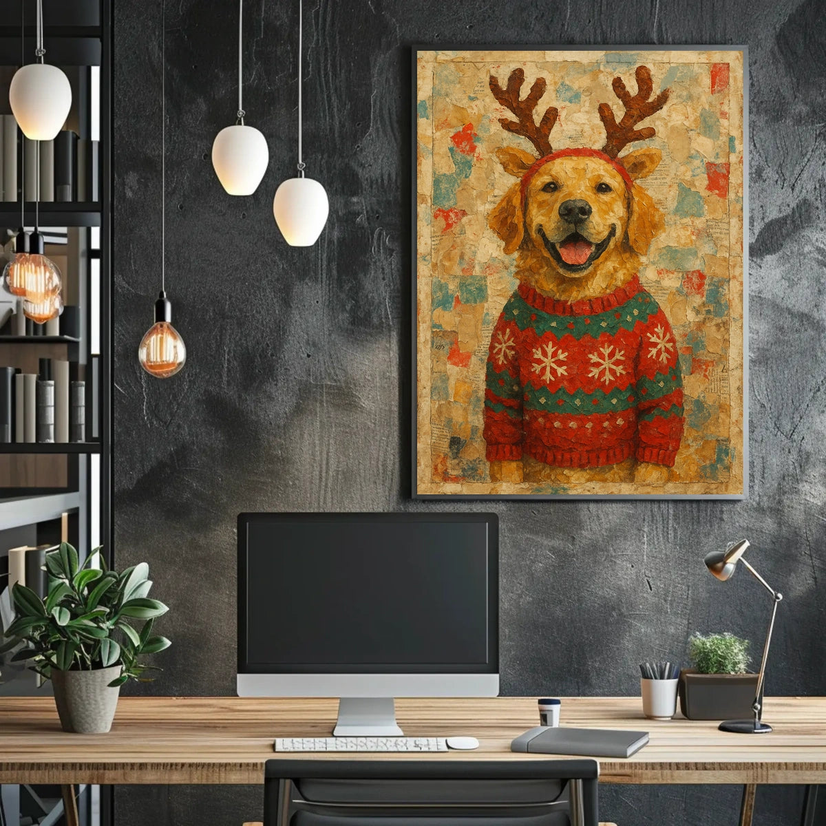 Festive Canine Cheer Poster