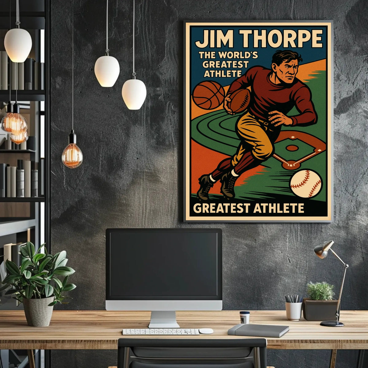 Jim Thorpe Legendary Athlete Poster