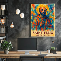 Saint Felix Spoleto Sacred Heritage Travel Portrait Inspirational Wanderer Decor Poster