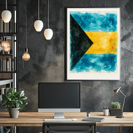 Vibrant Watercolor Flag Poster