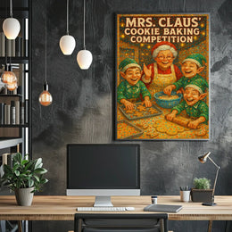Mrs. Claus Cookie Baking Competition Poster