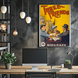 THREE FRIENDS Eye-Catching Abstract Pop Culture Poster